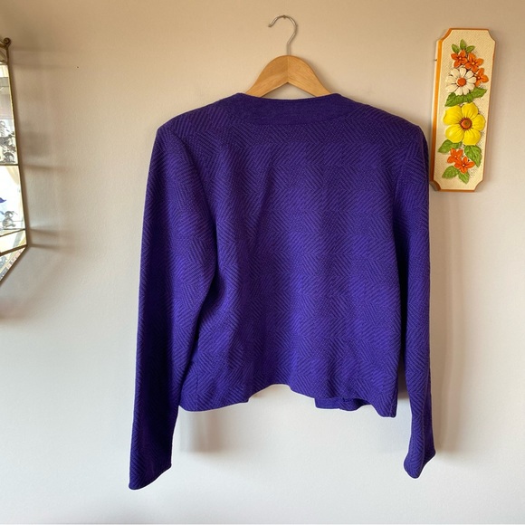 Vintage Purple Jacket Open Blazer - Picture 3 of 6
